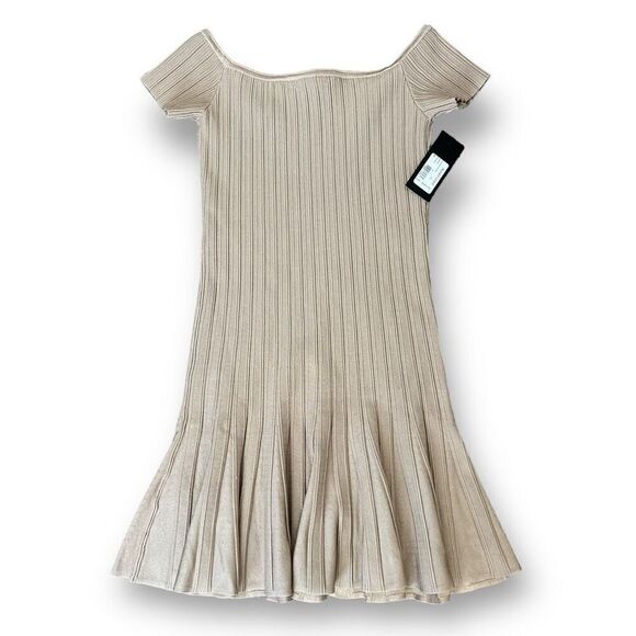 Marciano By Guess Ranya Sweater Dress Nude Sand Size Medium - Picture 3 of 7